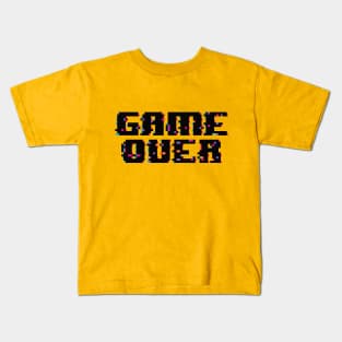 Game over 8 bit glitch Kids T-Shirt